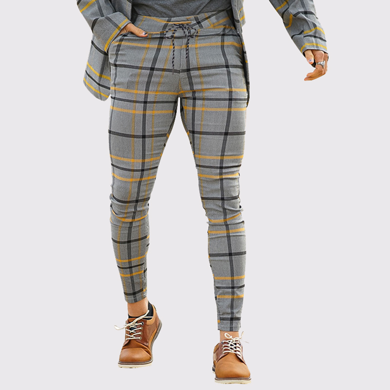 Street Fashion Casual Plaid Trousers