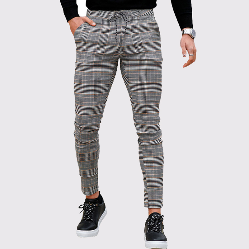 Street Fashion Casual Plaid Trousers