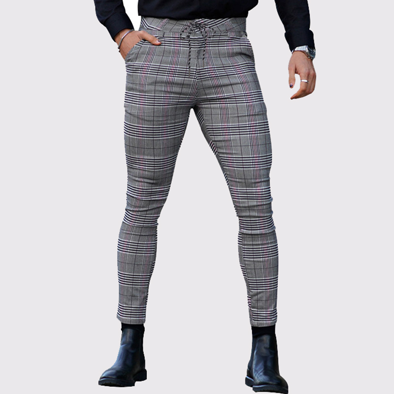 Street Fashion Casual Plaid Trousers