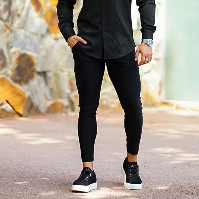 Men's Casual Solid Color Thin Trousers