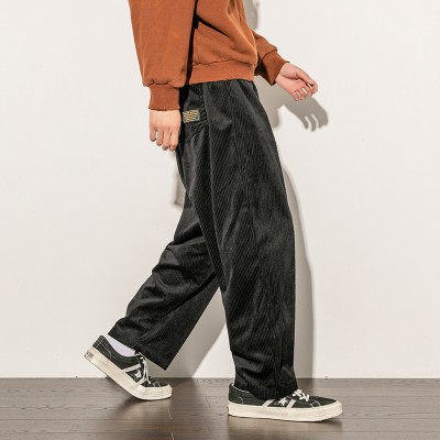 Loose Straight Casual Corduroy Trousers