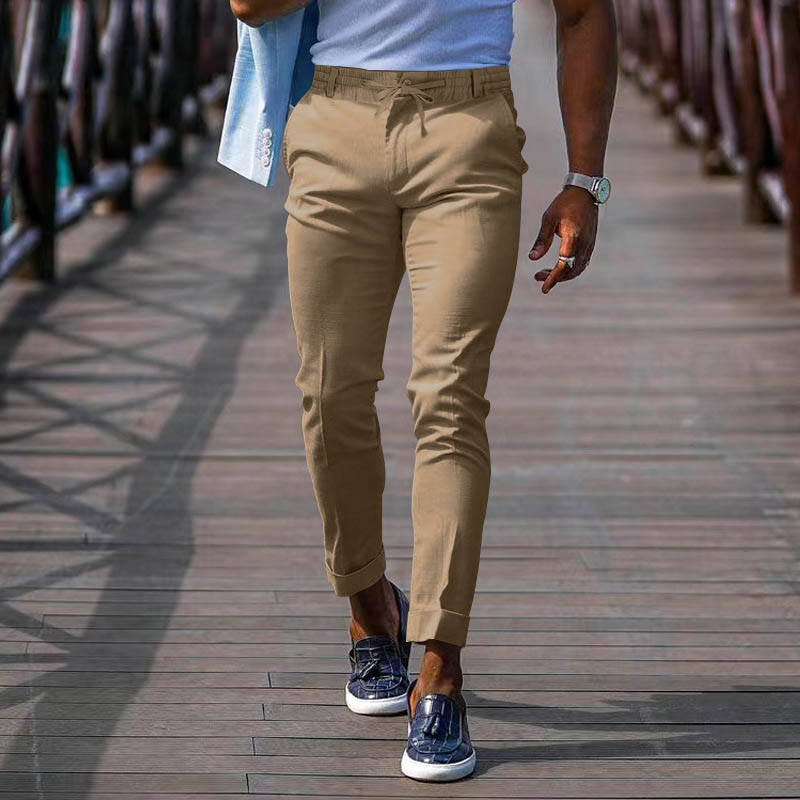 Business Solid Color Casual Pants