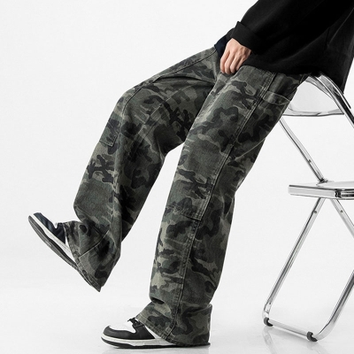 Classic Straight Leg Camouflage Casual Pants