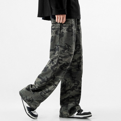 Classic Straight Leg Camouflage Casual Pants