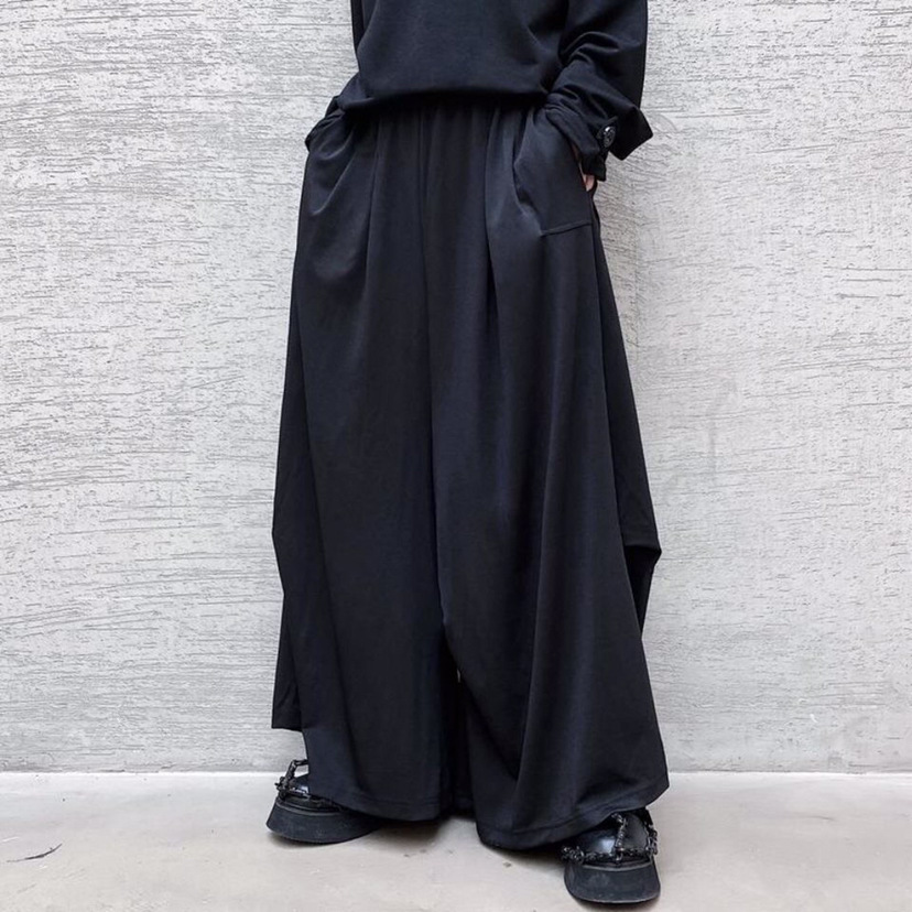 Yamamoto Style Dark Cut Wide Leg Pants