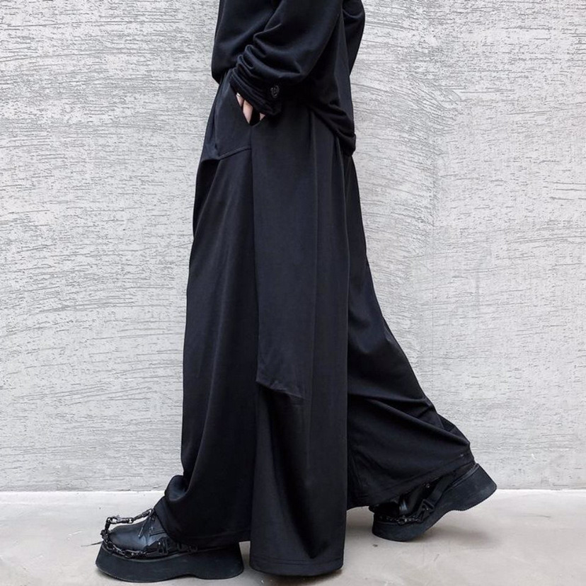 Yamamoto Style Dark Cut Wide Leg Pants