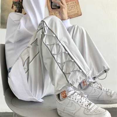 Reflective Rope Loose Cargo Pants