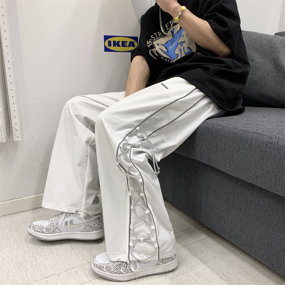 Reflective Rope Loose Cargo Pants