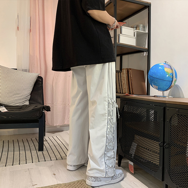 Reflective Rope Loose Cargo Pants Helloice Apparel