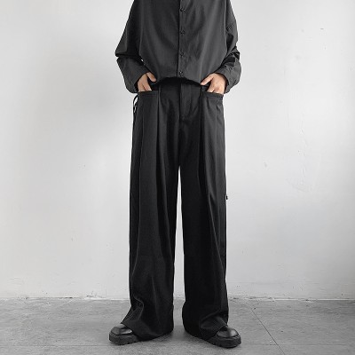Drapey Loose Pleated Suit Casual Pants