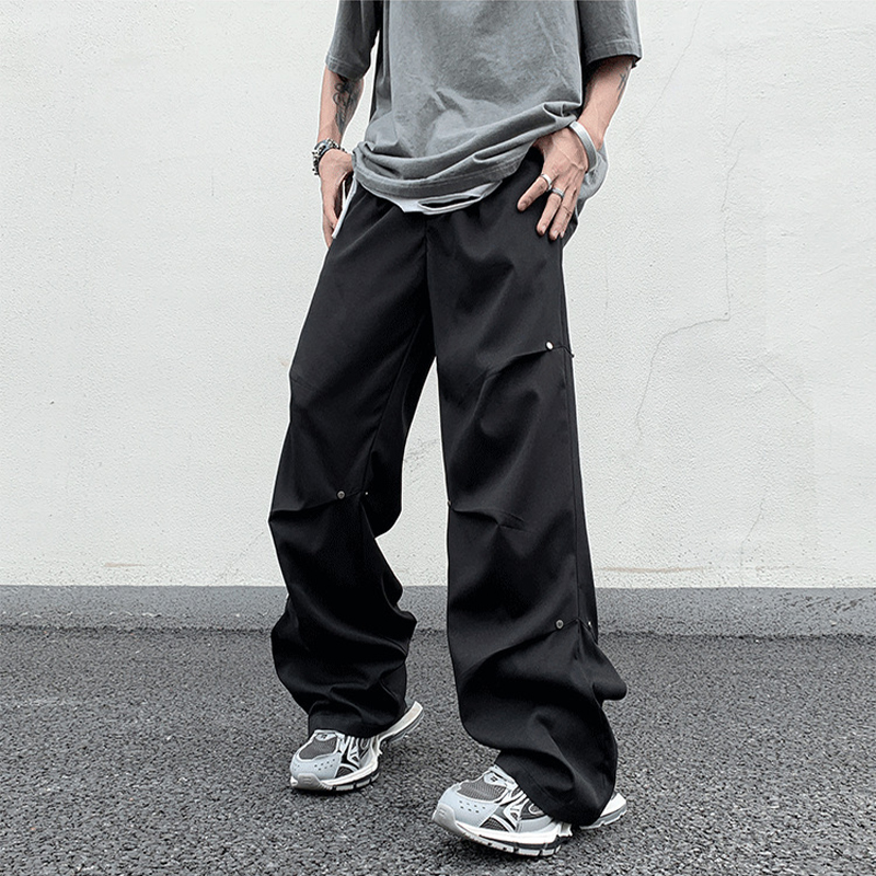 Vintage Pleated Bootcut Overalls