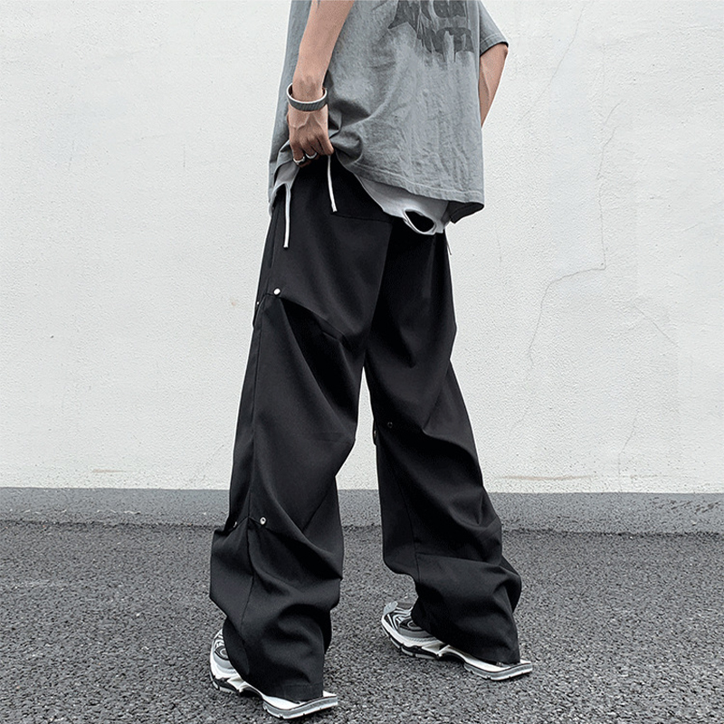 Vintage Pleated Bootcut Overalls