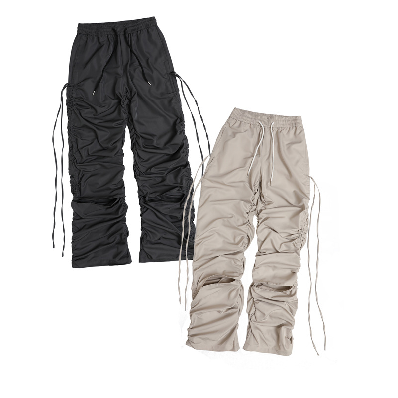 Loose Drawstring Draped Cargo Pants