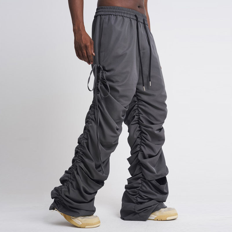 Loose Drawstring Draped Cargo Pants