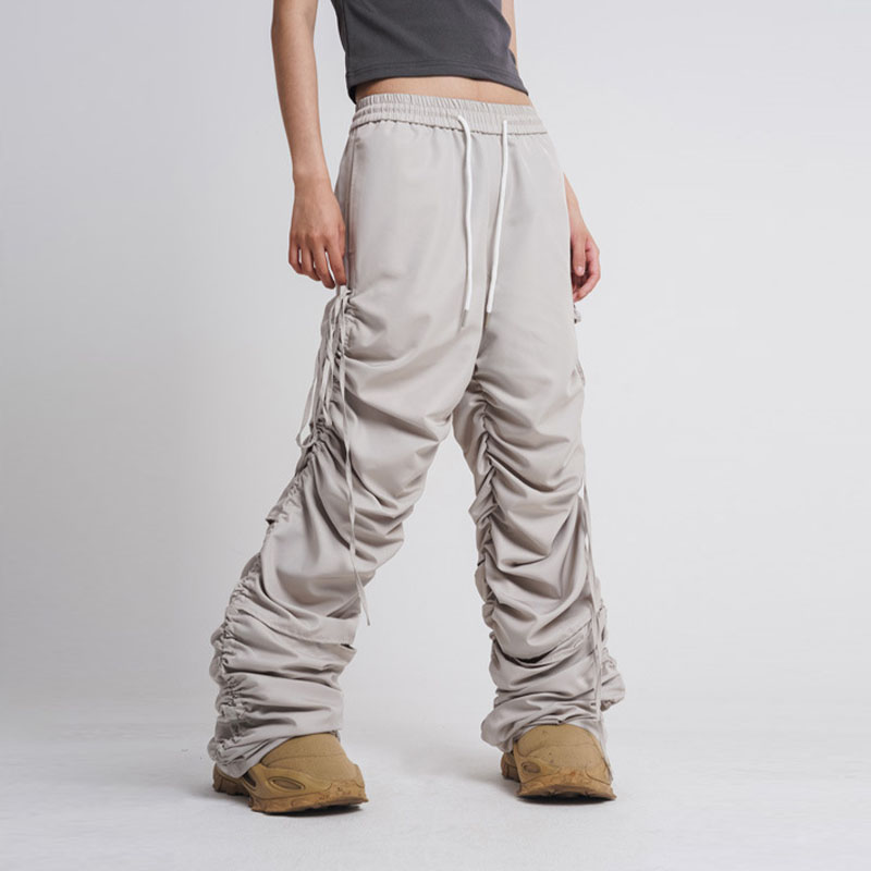 Loose Drawstring Draped Cargo Pants