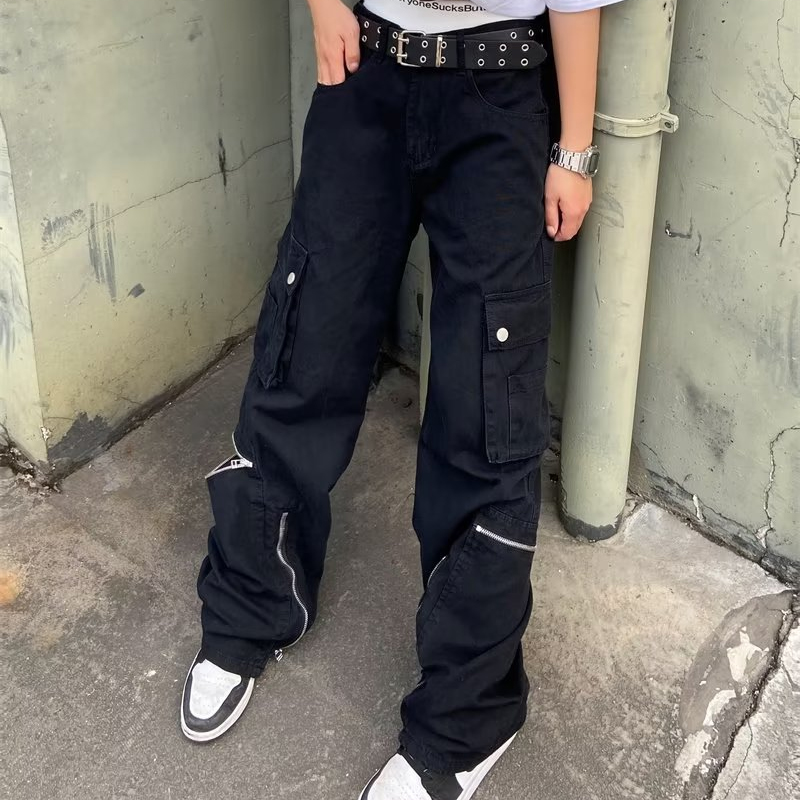 Vintage Multi-Pocket Casual Pants