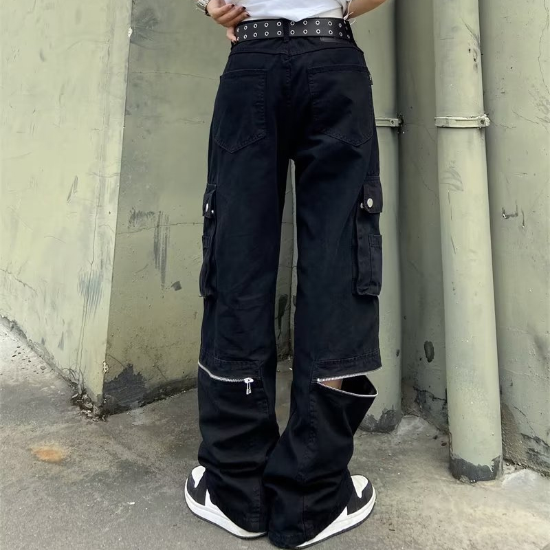 Vintage Multi-Pocket Casual Pants