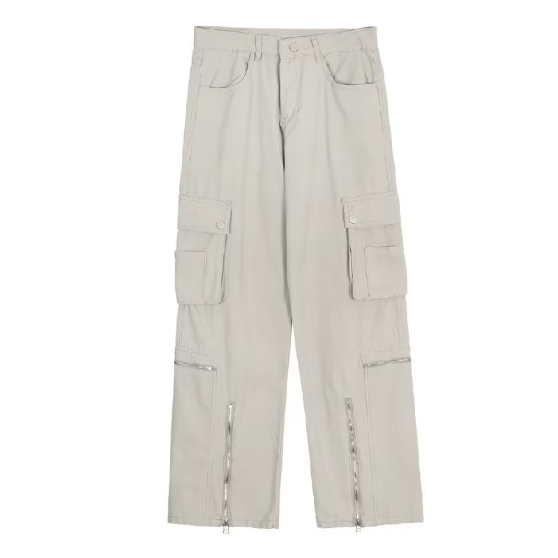Vintage Multi-Pocket Casual Pants