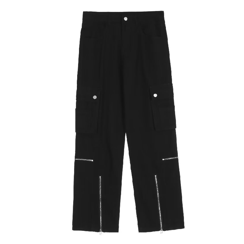 Vintage Multi-Pocket Casual Pants