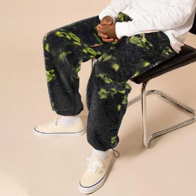 Flannel Illusion Print Casual Pants