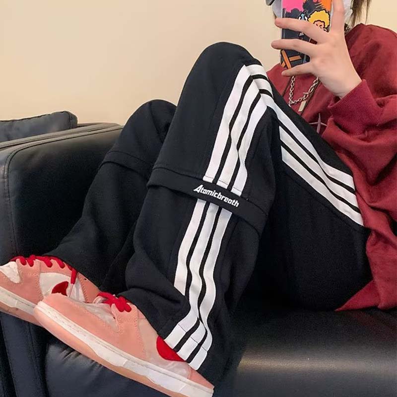 Striped High Street Casual Track Pants