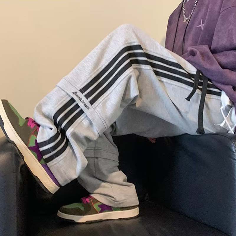 Striped High Street Casual Track Pants
