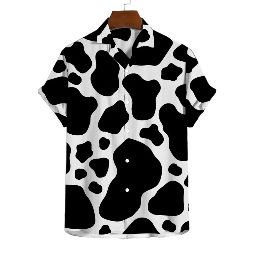 Cow and Leopard Print Hawaiian Shirt