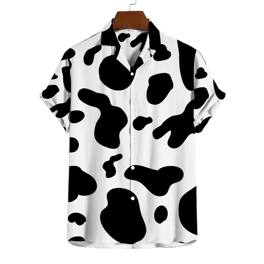 Cow and Leopard Print Hawaiian Shirt