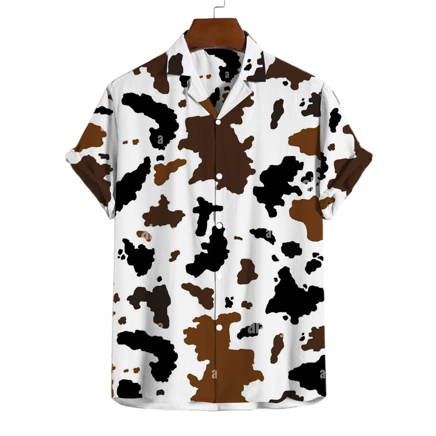 Cow and Leopard Print Hawaiian Shirt