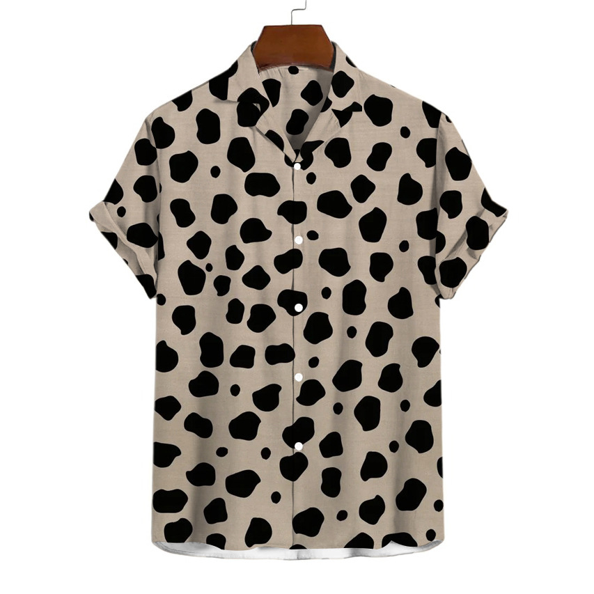 Cow and Leopard Print Hawaiian Shirt