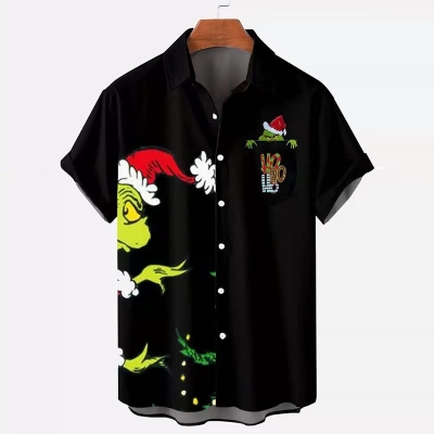Printed Green Monster Christmas Shirt