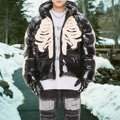 Y2k Skeleton Puffer Winter Coat