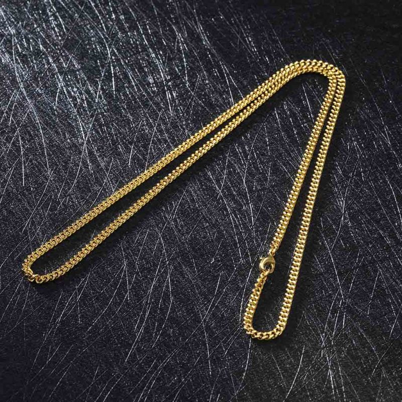 5mm + 3mm Cuban Chain Set in Gold