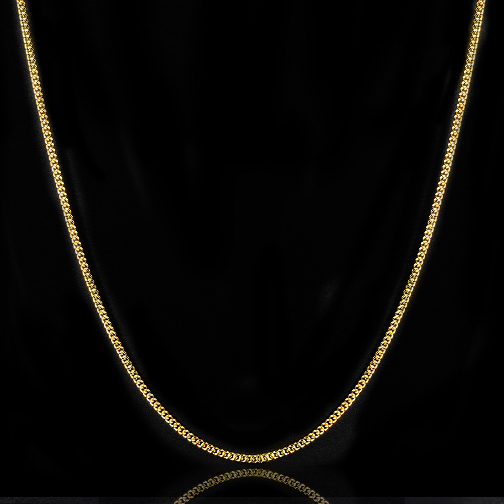 3mm Cuban Chain Set in Gold