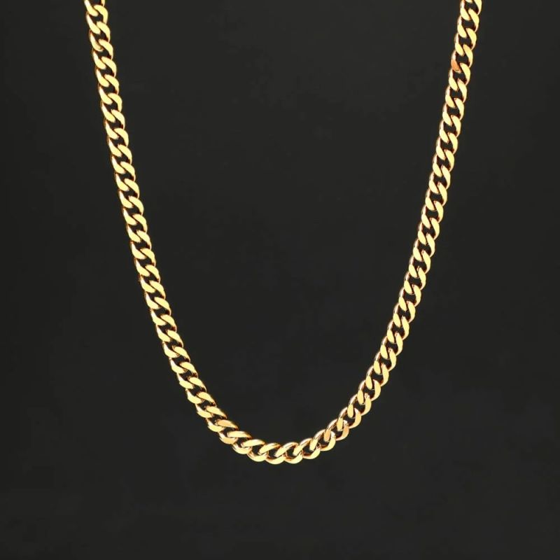 4mm Rope + 5mm Cuban Chain Set in Gold - Helloice Jewelry