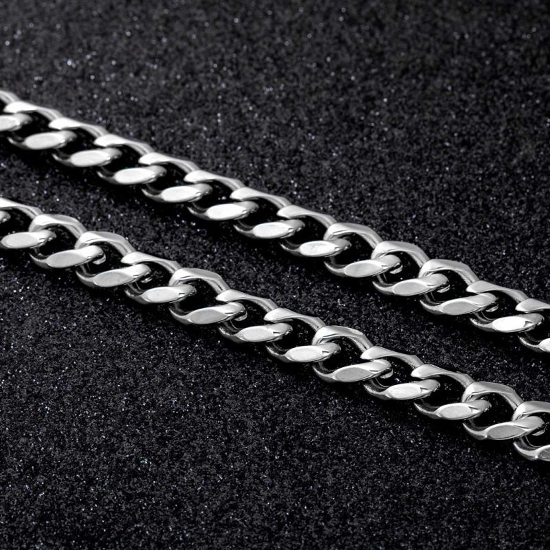 9mm Stainless Steel Cuban Chain Set