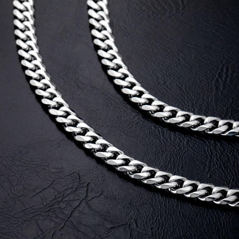 6mm Stainless Steel Cuban Chain Set