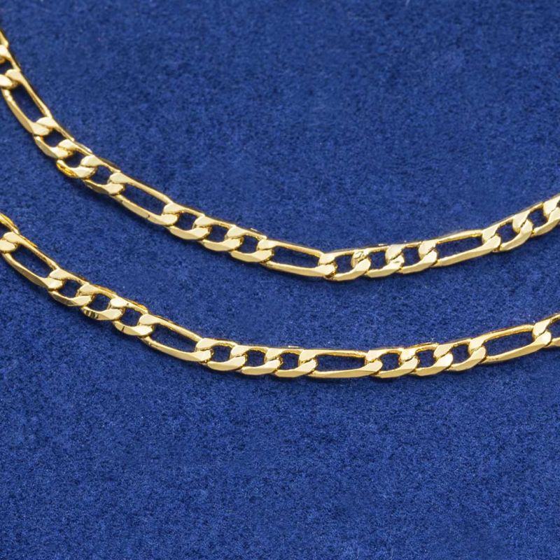 3mm Figaro Link Chain Set in Gold