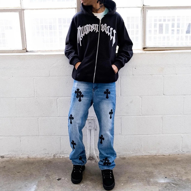 Hip Hop Alphabet Pop Zip Sweatshirt