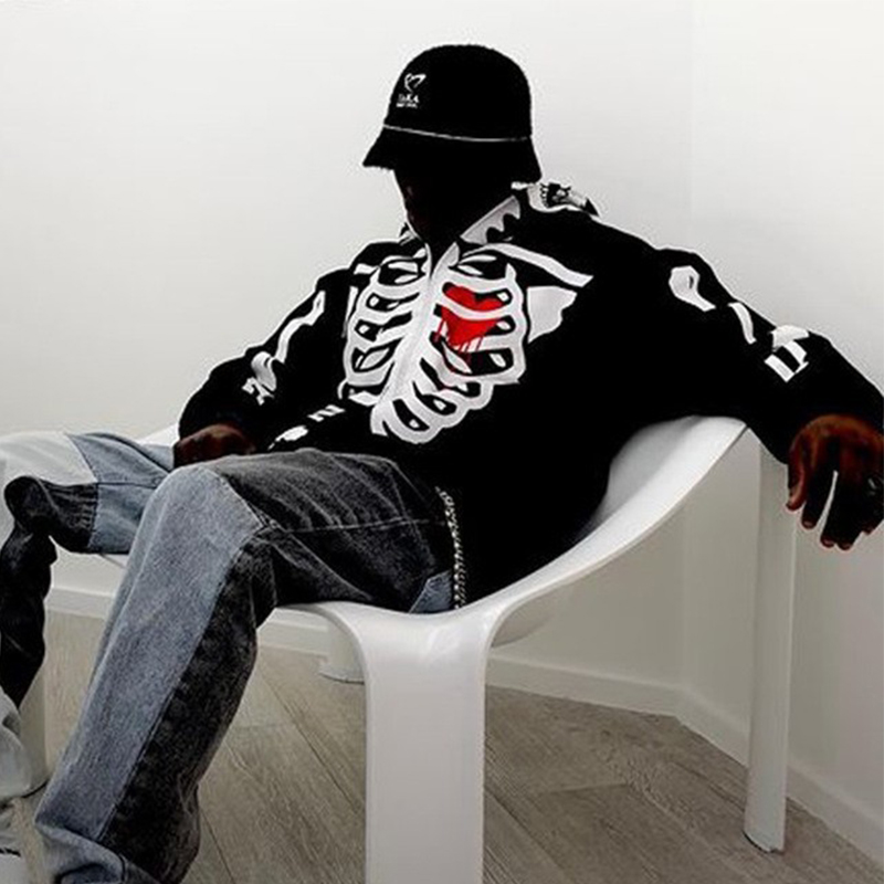 Skull Skeleton Hoodie For Couples