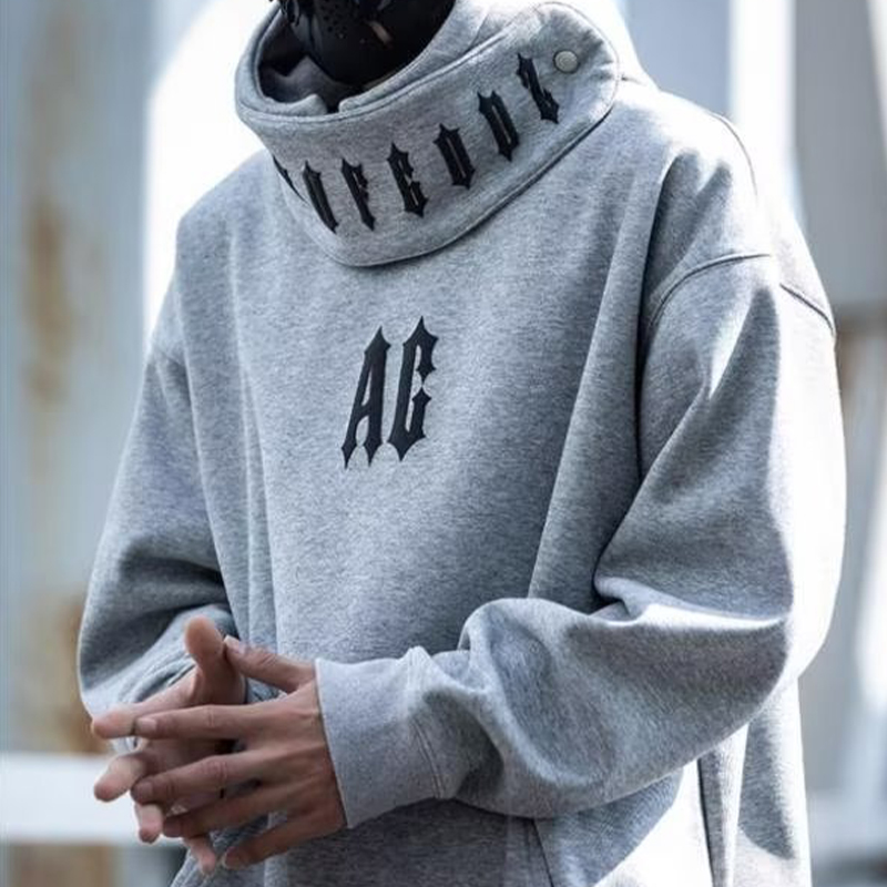 Vintage Hooded Turtleneck Sweatshirt