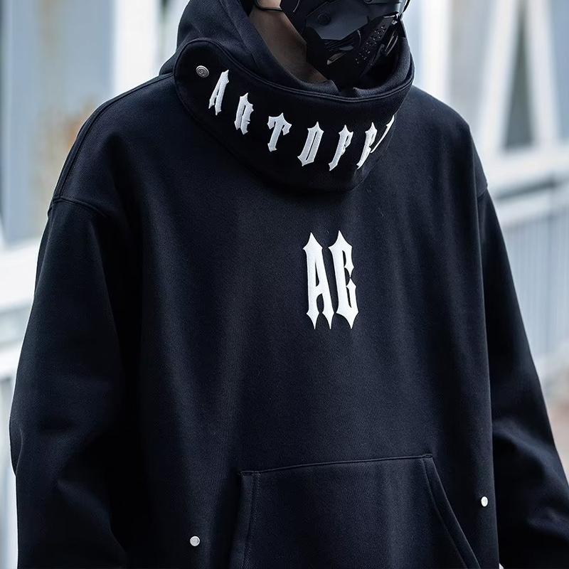 Vintage Hooded Turtleneck Sweatshirt