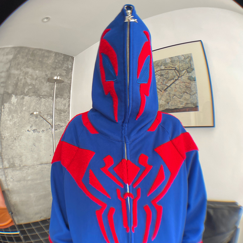 Y2K Spider Embroidery Street Hoodie