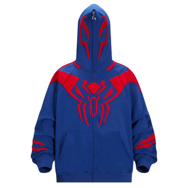 Y2K Spider Embroidery Street Hoodie