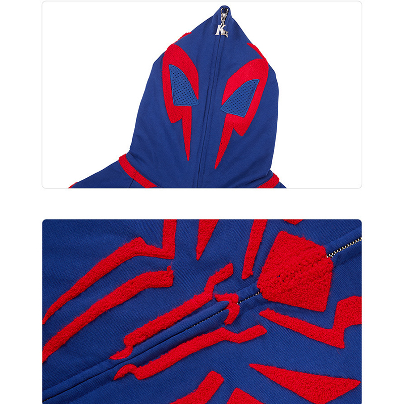 Y2K Spider Embroidery Street Hoodie