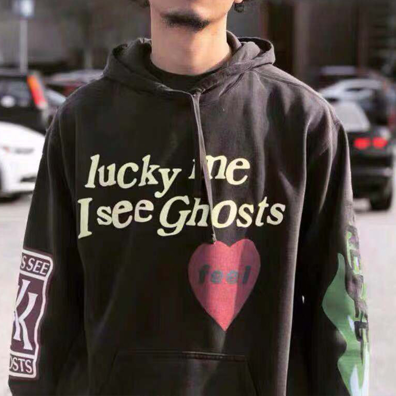 Lucky Me I See Ghosts printed sweatshirt