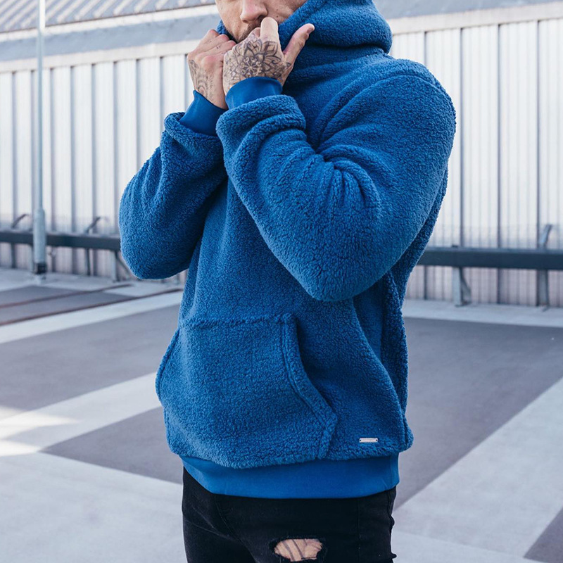 Fashionable Hooded Plush Sweatshirt