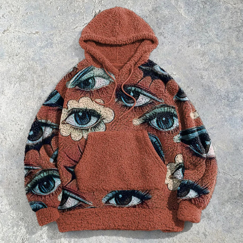 Eye Art Print Flannel Hoodie