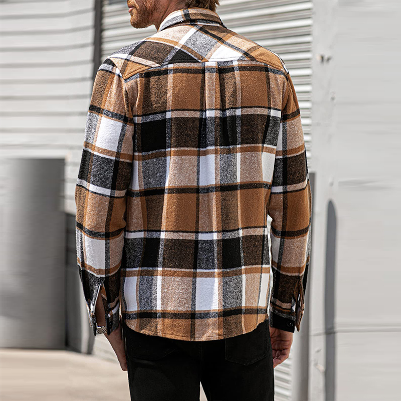 Thin Plaid Shirt Jacket