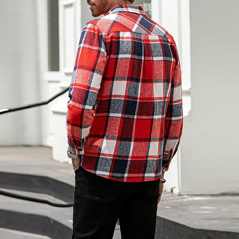 Thin Plaid Shirt Jacket